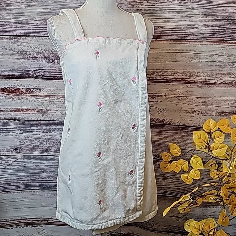 CHARTER CLUB WHITE FLORAL AFTER-SHOWER BATH WRAP